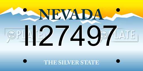 II27497 Nevada License Plate