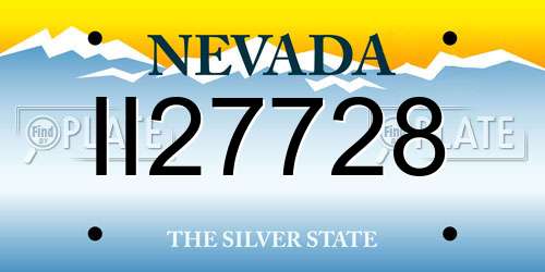 II27728 Nevada License Plate