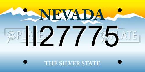 II27775 Nevada License Plate