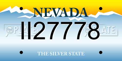 II27778 Nevada License Plate