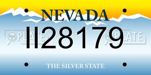 II28179 Nevada License Plate