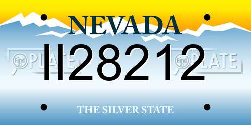 II28212 Nevada License Plate