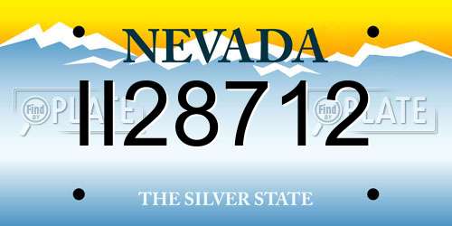 II28712 Nevada License Plate
