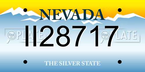 II28717 Nevada License Plate
