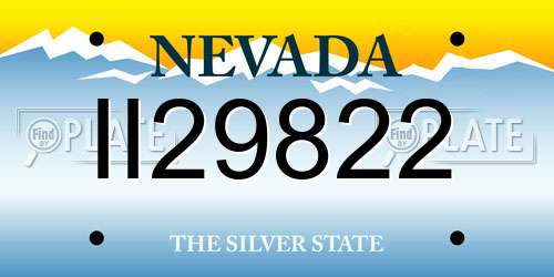 II29822 Nevada License Plate