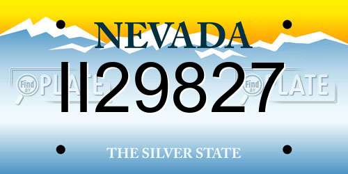 II29827 Nevada License Plate