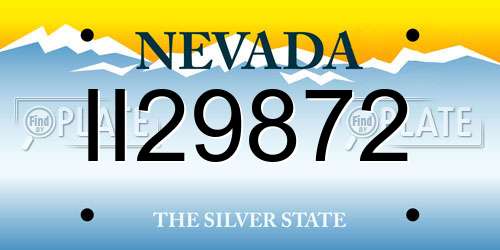 II29872 Nevada License Plate