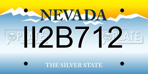 II2B712 Nevada License Plate