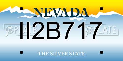II2B717 Nevada License Plate