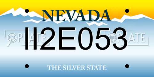 II2E053 Nevada License Plate