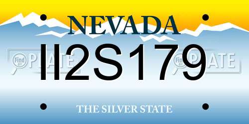II2S179 Nevada License Plate