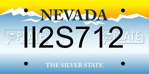 II2S712 Nevada License Plate