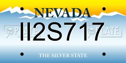 II2S717 Nevada License Plate