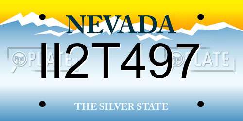 II2T497 Nevada License Plate