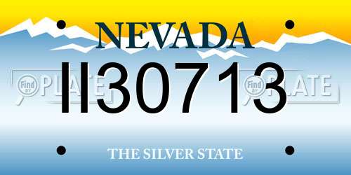 II30713 Nevada License Plate
