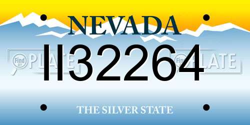 II32264 Nevada License Plate