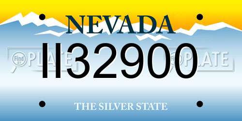 II32900 Nevada License Plate