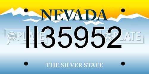 II35952 Nevada License Plate