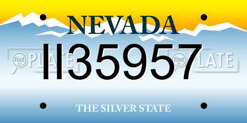 II35957 Nevada License Plate