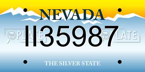 II35987 Nevada License Plate