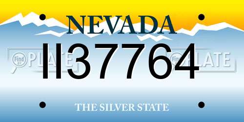 II37764 Nevada License Plate