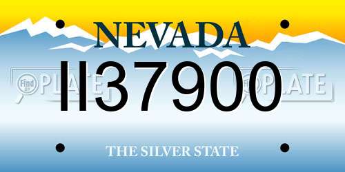 II37900 Nevada License Plate