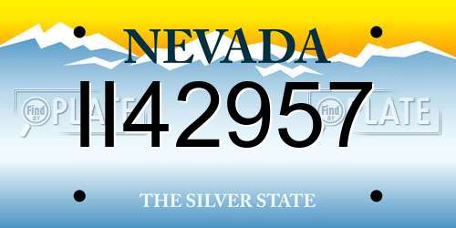 II42957 Nevada License Plate