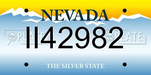 II42982 Nevada License Plate