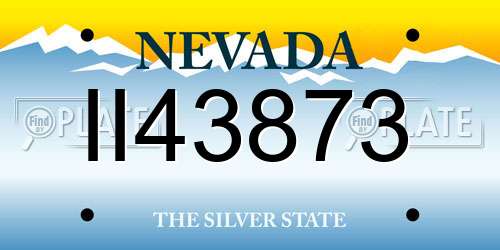 II43873 Nevada License Plate