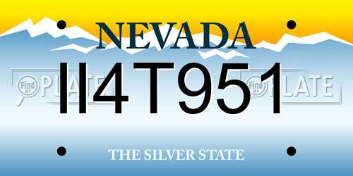 II4T951 Nevada License Plate