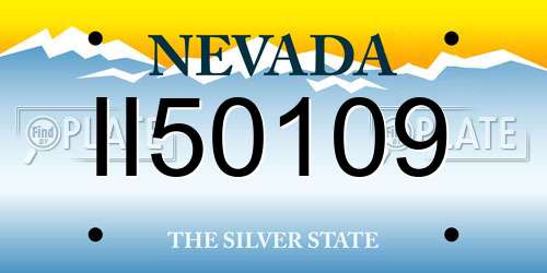 II50109 Nevada License Plate