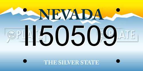 II50509 Nevada License Plate