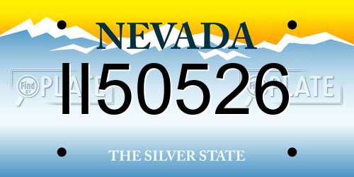 II50526 Nevada License Plate