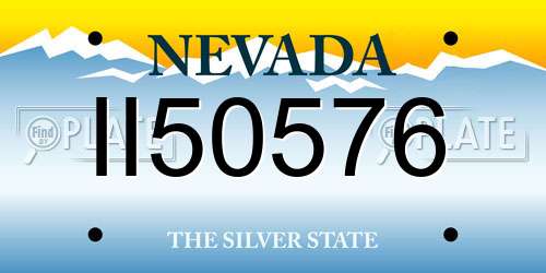 II50576 Nevada License Plate