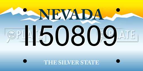 II50809 Nevada License Plate