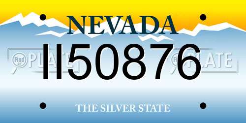 II50876 Nevada License Plate