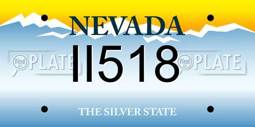 II518 Nevada License Plate