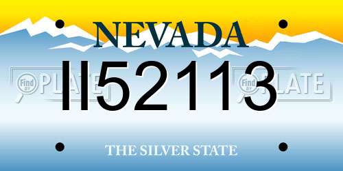 II52113 Nevada License Plate