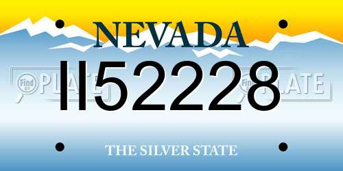 II52228 Nevada License Plate