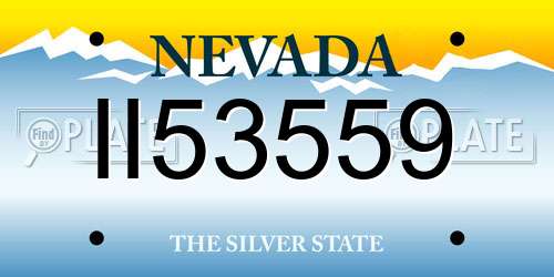 II53559 Nevada License Plate