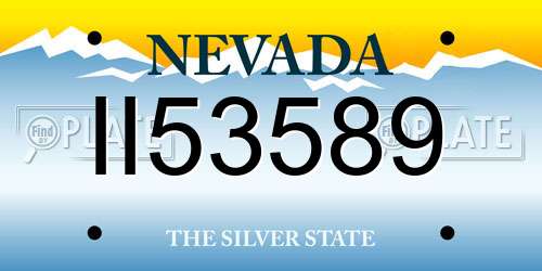 II53589 Nevada License Plate