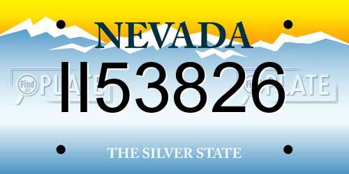 II53826 Nevada License Plate