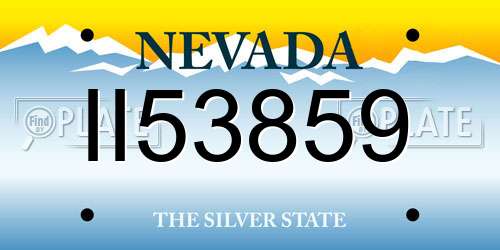 II53859 Nevada License Plate