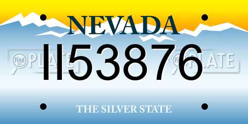 II53876 Nevada License Plate