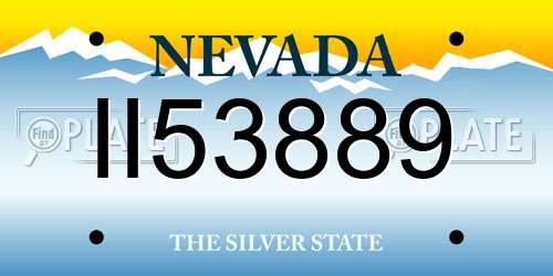 II53889 Nevada License Plate