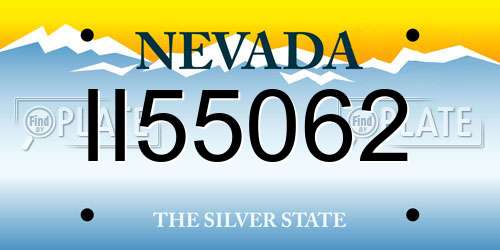II55062 Nevada License Plate