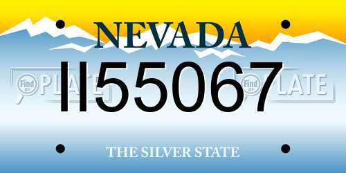 II55067 Nevada License Plate
