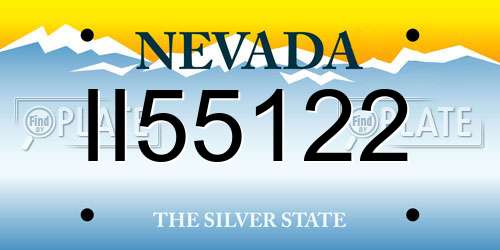 II55122 Nevada License Plate