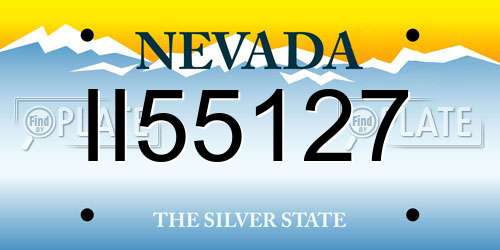 II55127 Nevada License Plate