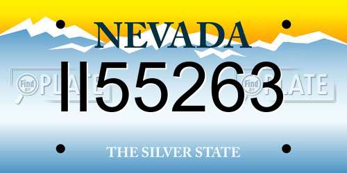 II55263 Nevada License Plate